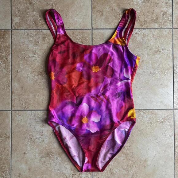 90s floral one piece swimsuit - Picture 1 of 6